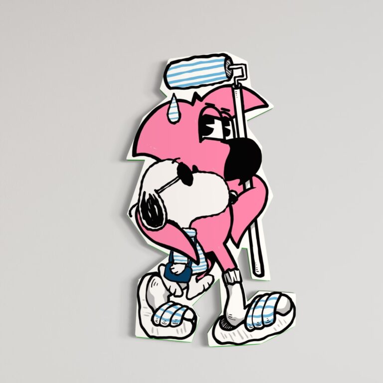 Sculpture murale bois Snoopy n°4 - Hugo W2CJ