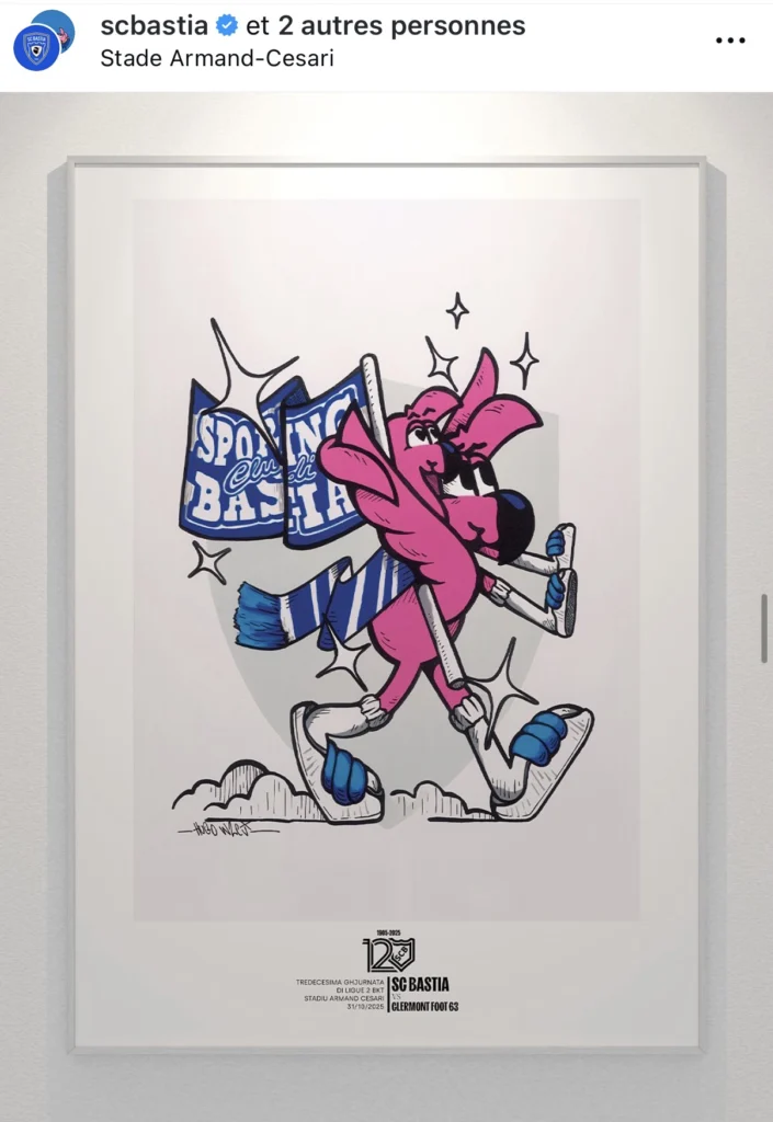 Affiche sporting club de bastia vs Clermont foot 63